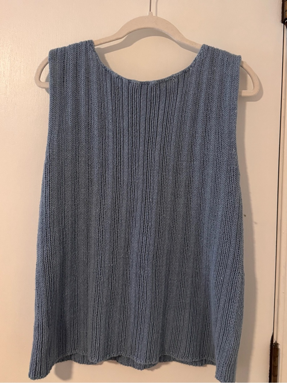 Silk and linen knit tank